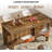 59-Inch Home Bar Table Unit, 3-Tier Counter Height Pub Table with Storage Shelves-1283913458