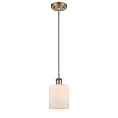 Luminaire suspendu cylindrique à 1 lumière Hedde