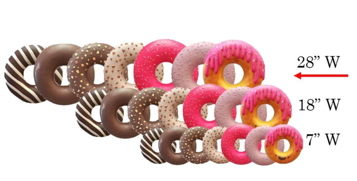 Abaza Large Donut Striped Over Sized Statue
