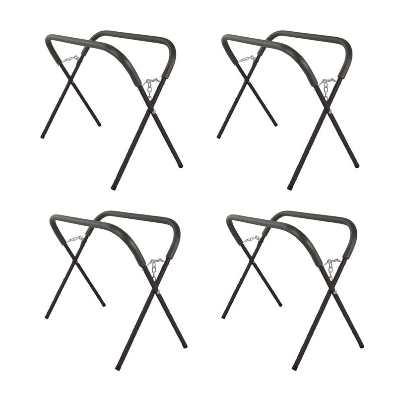 4 pièces 41 x 43 x 35 po support de travail de carrossier portable pliable, établi automobile réglable avec chaîne et crochet, cadre en acier rembourré de mousse pour pare-chocs, portes et pare-brise