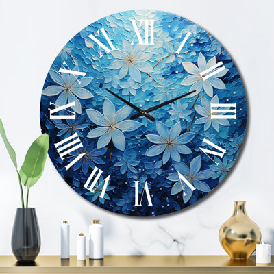 Chaynee - Horloge murale florale