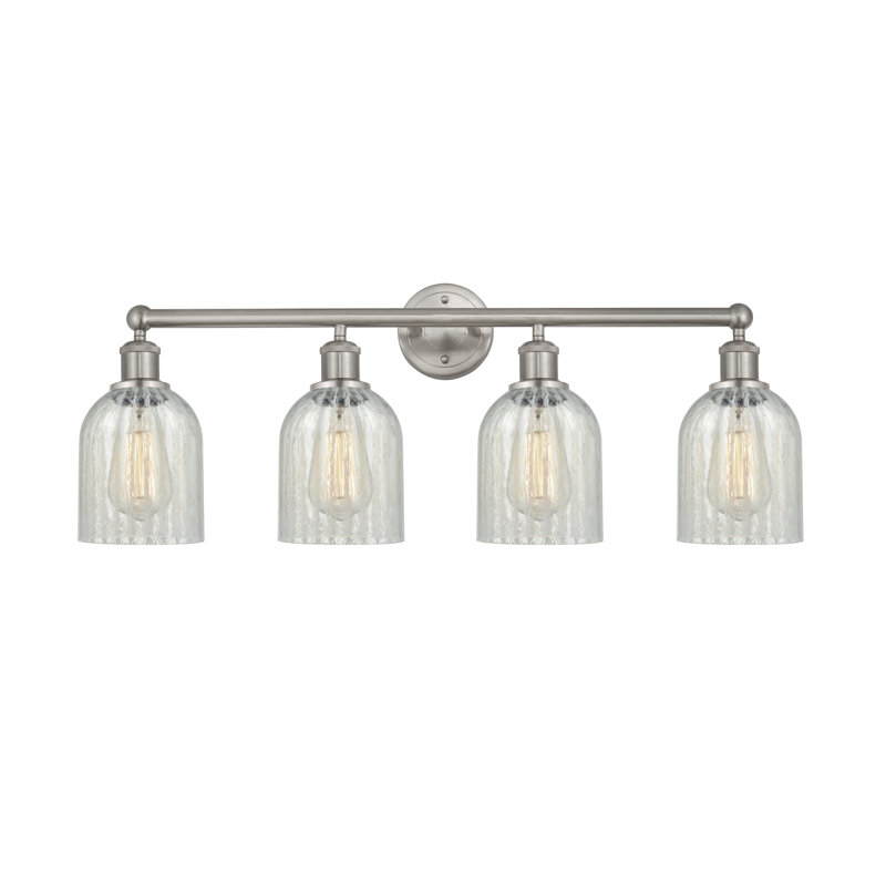 Éclairage pour meuble-lavabo 4 lumières 32 pouces Reiko, Mouchette, Nickel satiné brossé