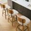 Tabouret de comptoir pivotant 26 po avec structure en bois au fini chêne-170921814-170921813