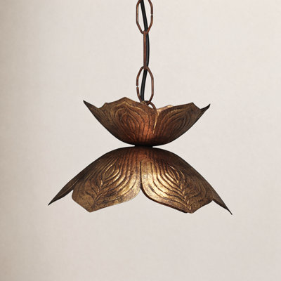 Lotus Single Light Iron Dimmable Pendant