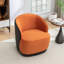 Fauteuil demi-tonneau pivotant en velours Stith-91860009
