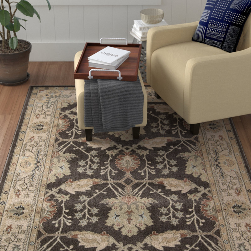 Isabelle Gray/Ivory Area Rug, Rectangle 7'10" x 10'6"