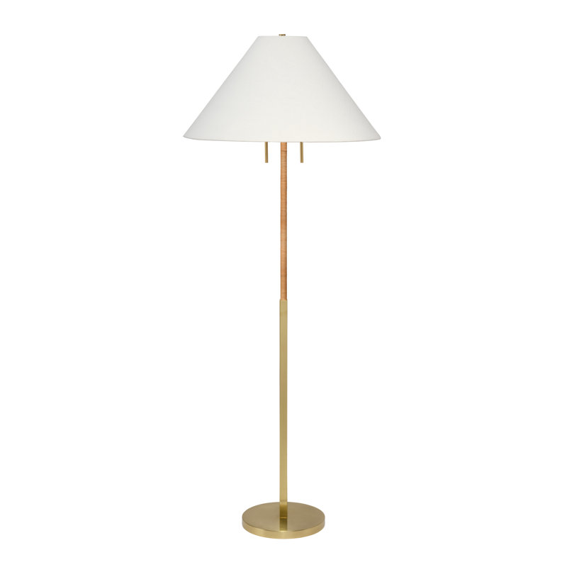 Harrison Rattan Floor Lamp, Natural