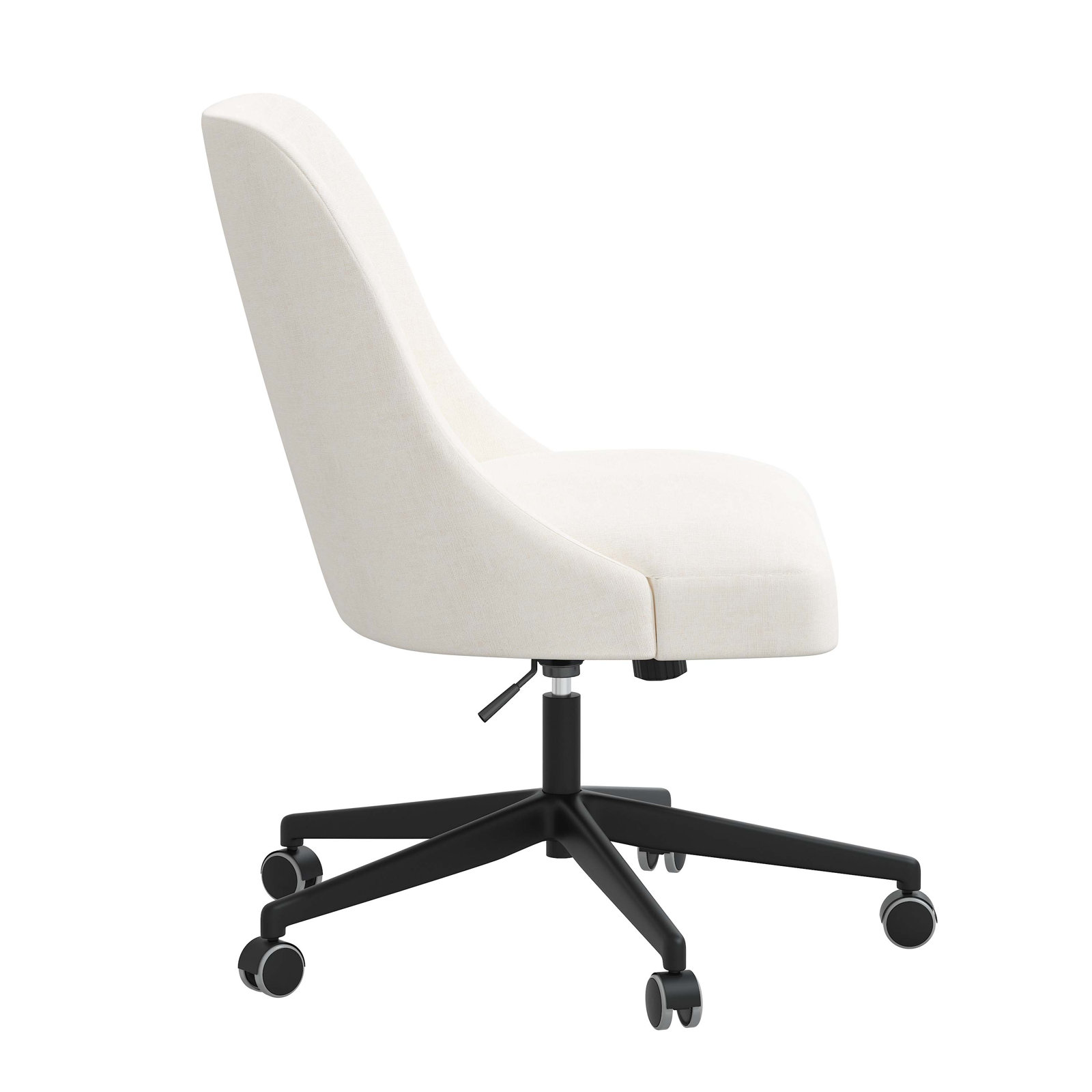 Acosta Office Chair, Zuma White Textured Linen