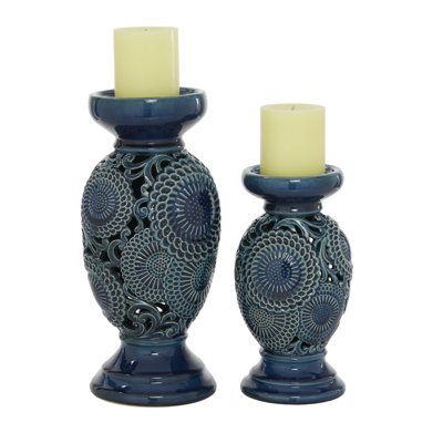 13.10'' H Concrete / Cement Tabletop Candlestick
