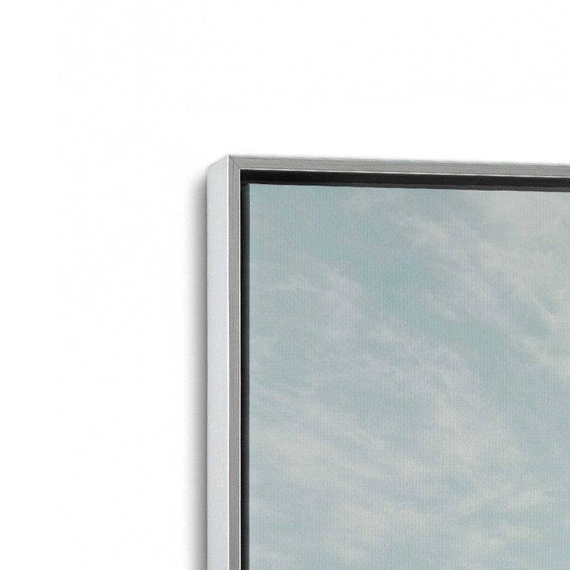 «Tall Tranquility», reproduction sur toile, Cadre flottant en chrome poli, H 24,75 po x l 36,75 po x P 1,75 po