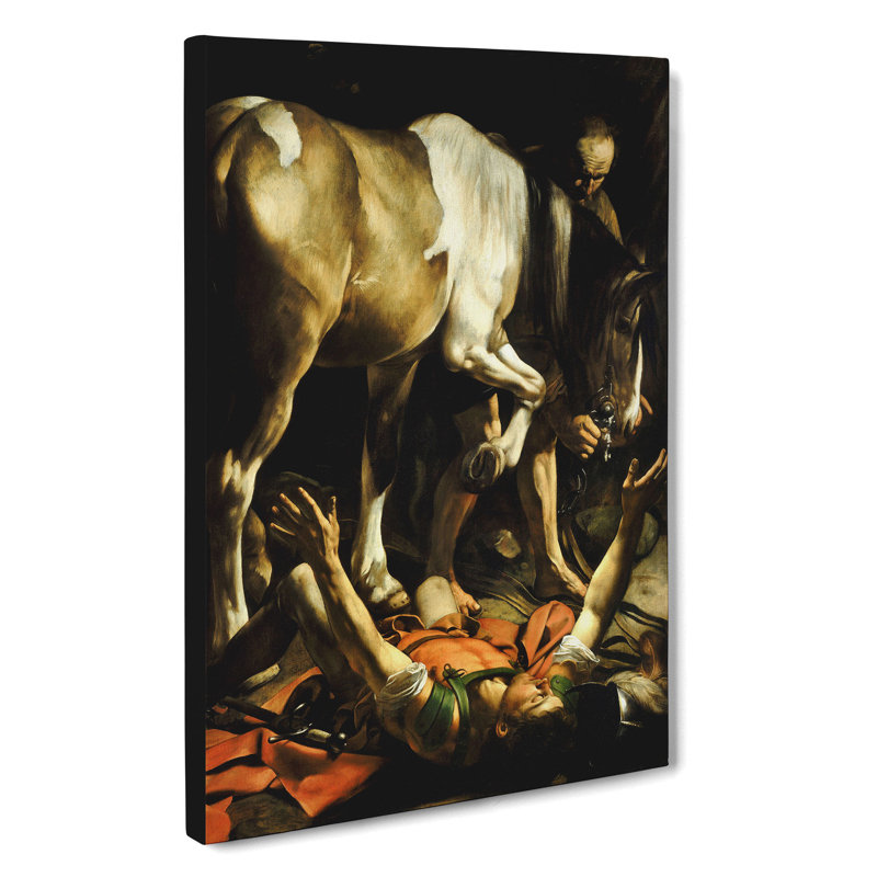 Conversion Of St Paul by Caravaggio - Wrapped Canvas Painting, 60cm H x 40cm W x 3cm D
