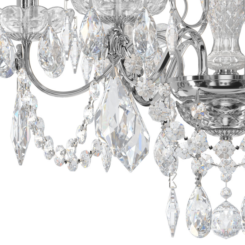 Century 6 - Light Chandelier, Polished Silver