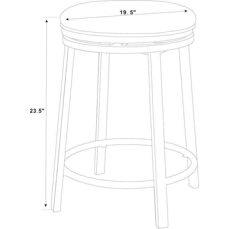 Set Of 2 Swivel Stool With Metal Frame, Blue