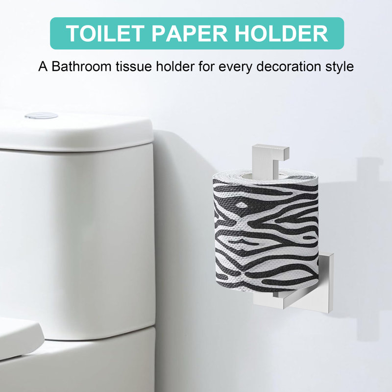Bathroom Toilet Paper Holder Wall Mount, Brushed Nickel