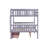 Full Over Full Bunk Bed with 2 Drawers, Ladder, Guardrails, Convertible to 2 Full Beds, Rubber Wood Construction-1147689313