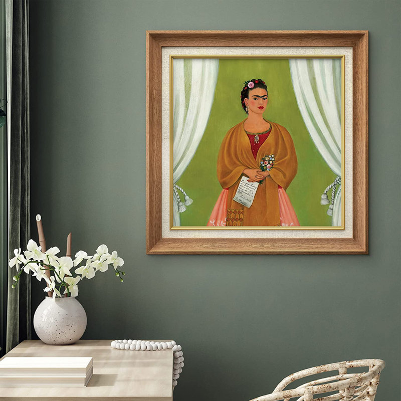 " Frida Kahlo Self Portrait To Leon Trotsky " by Frida Kahlo, Natural