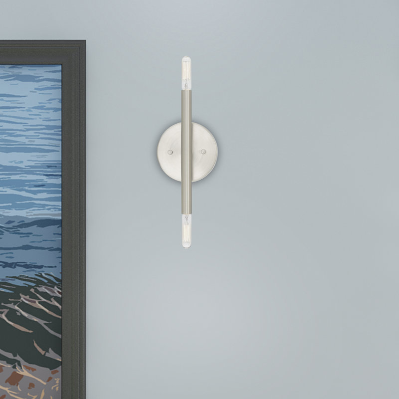 Applique murale articulée à 2 lumières Bahja, Nickel brossé