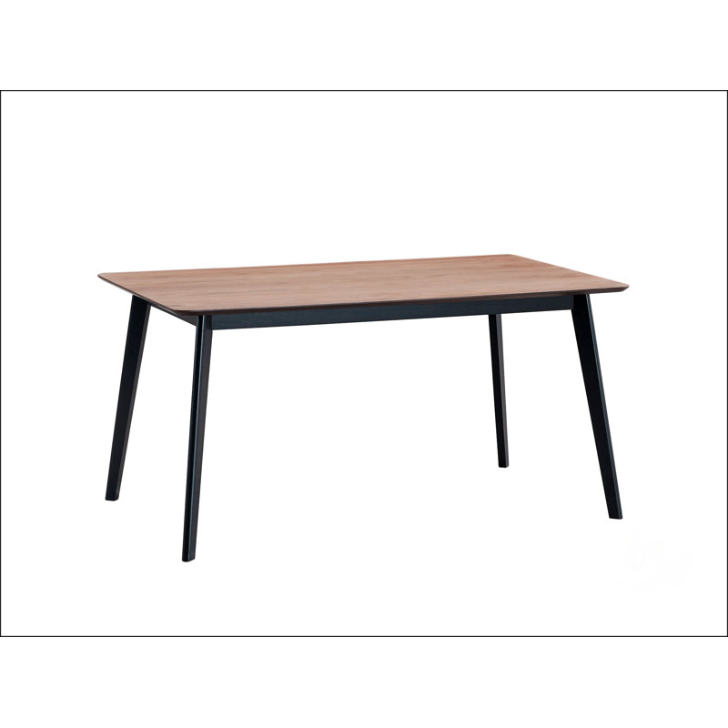 Walnut And Black Finish Dining Table