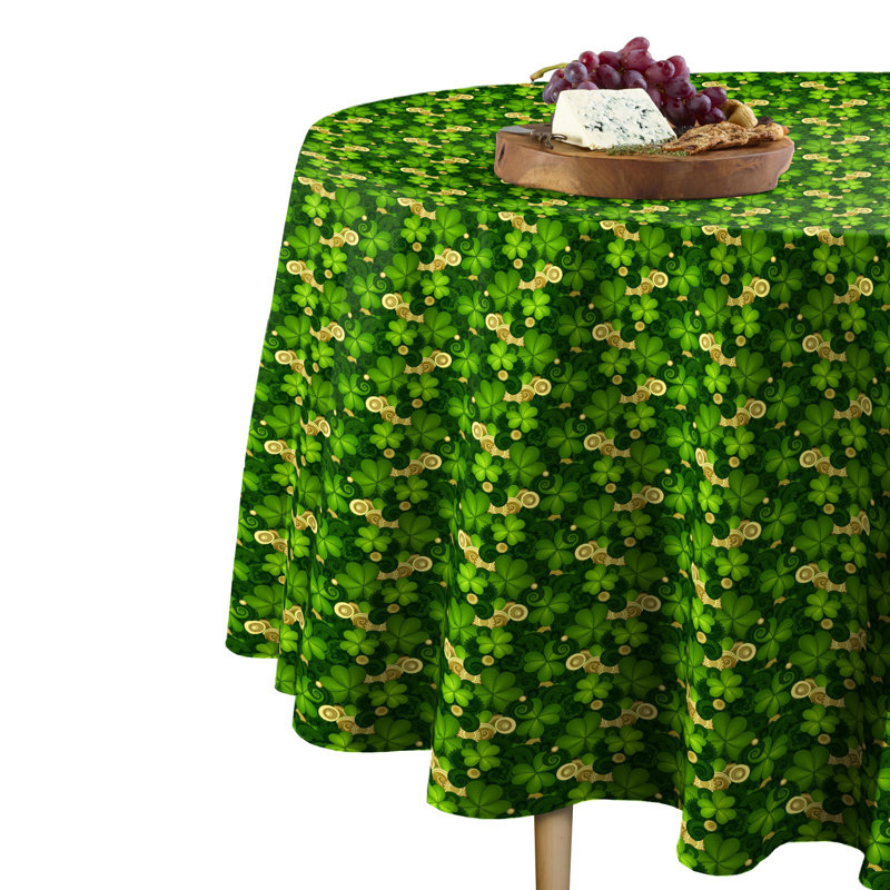 Goosman Saint Patrick's Paisley Round Tablecloth, 84" x 84"