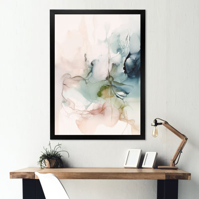 «Green and Cream Essence Of Modernity IV», reproductions de toiles abstraites en marbre