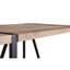 Table de salle à manger moderne avec plateau en bois d'ingénierie de 3,8 cm d'épaisseur et supports métalliques pour salon, bureau de 140 cm.