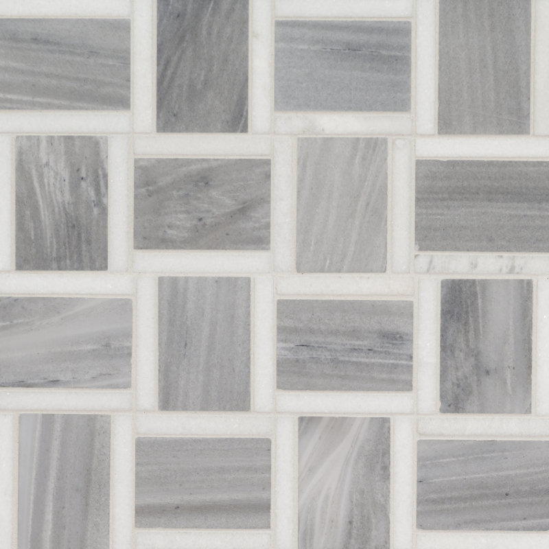 Elorea 12 in. x 12 in. Polished Marble Mosaic Floor and Wall Tile