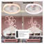 Ventilateur de plafond rose moderne avec lumière DEL à intensité variable - Plafonnier encastré à profil bas pour chambre d'enfant et chambre de bébé-957049018-957049016-957048999