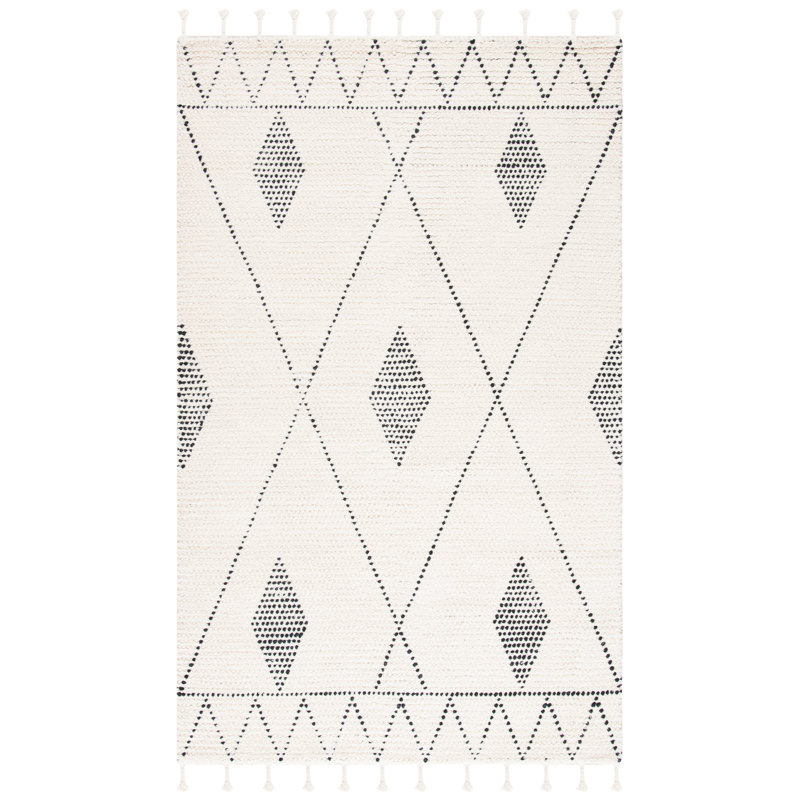 Tapis ivoire / noir Seidel, Rectangle 2 pi 3 po x 4 pi