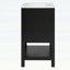 Meuble-lavabo moderne avec design élégant en sergé, pour un rangement efficace-126671629