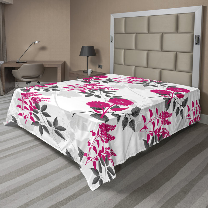 Microfiber No Pattern And Not Solid Color Flat Sheet, California King