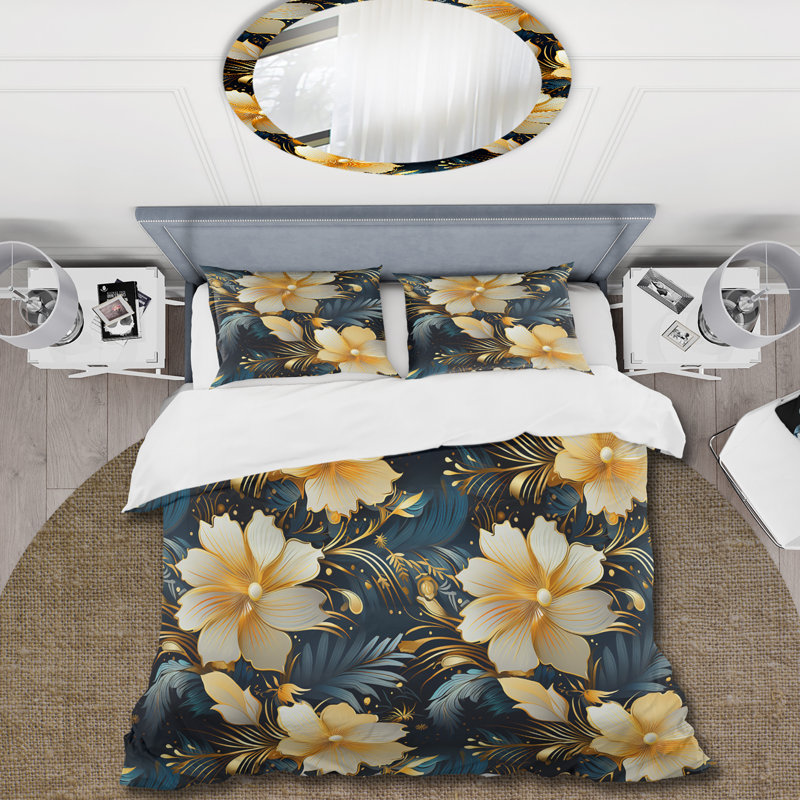 Literie Celestial Tropics, Housse de couette pour très grand lit et 2 très