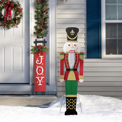 60"H Christmas Wooden Traditional Nutcracker Porch Decor (KD)