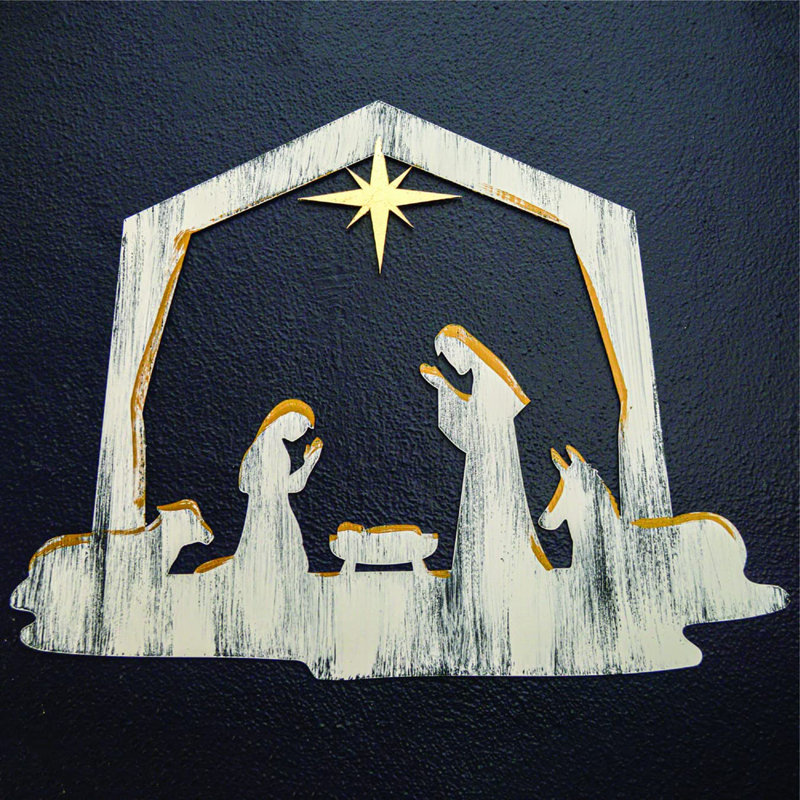 Décoration murale crèche de Noël