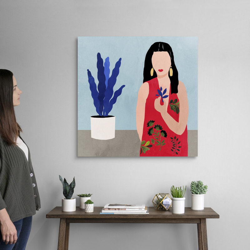 «Blue Wings» par Aimee Wilson - reproduction d'art, H 30 po x l 30 po x P 1,25 po, Toile tendue