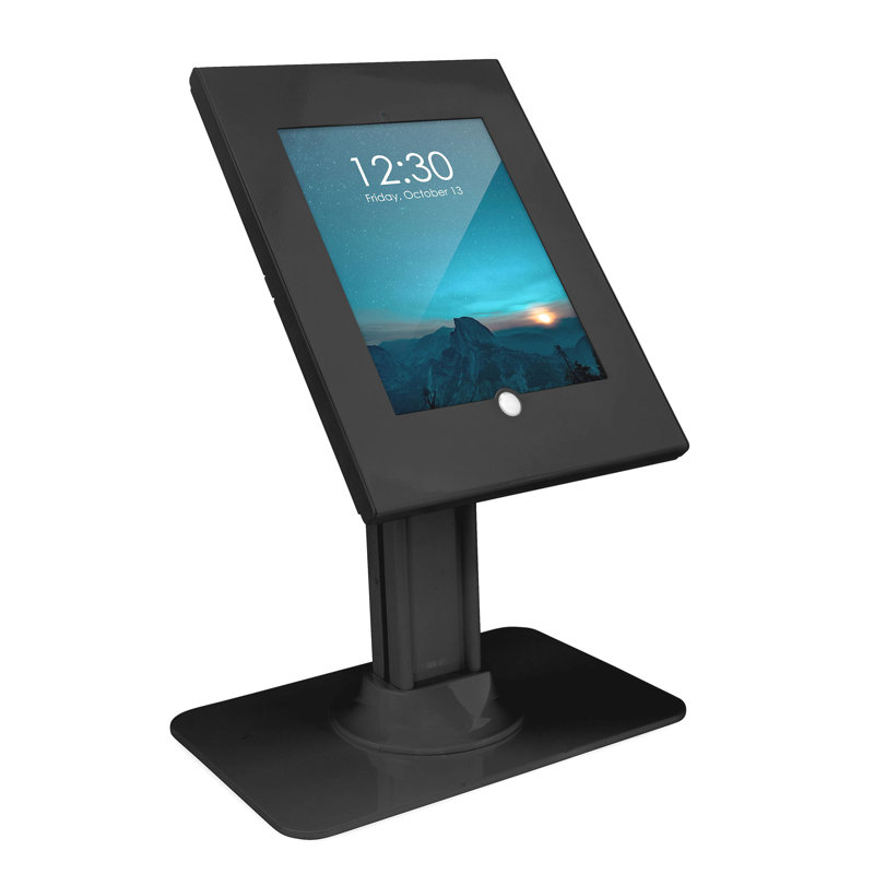Black Anti-Theft Locking Tablet Kiosk Stand for iPad