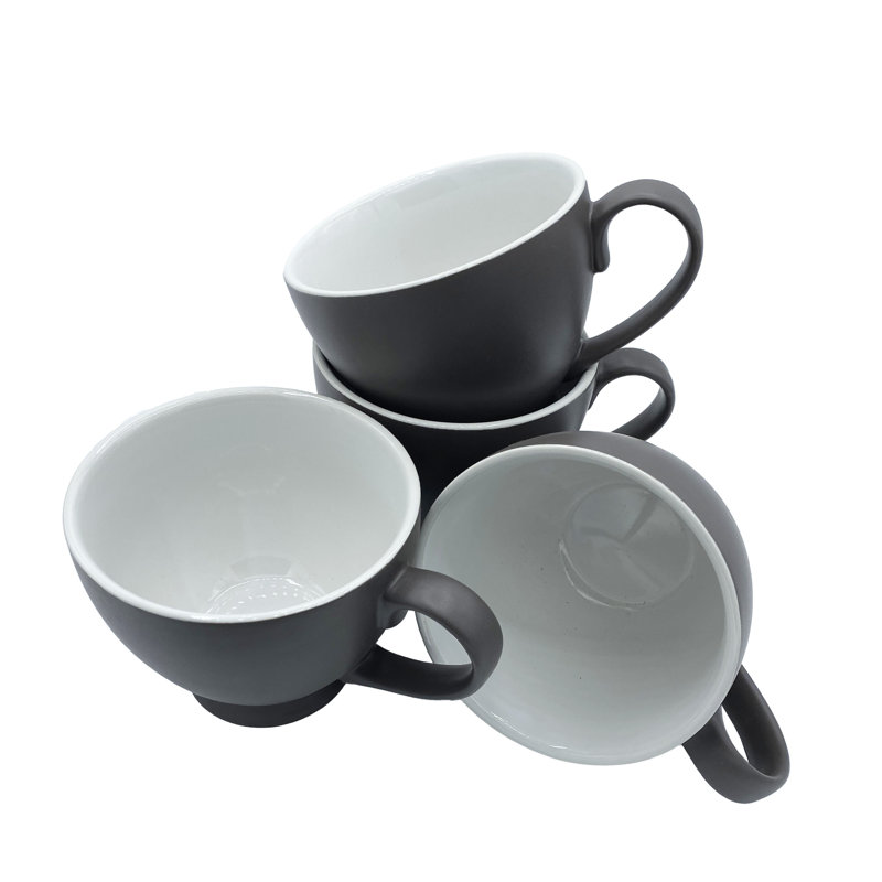 Percival Stoneware Teacup, Black
