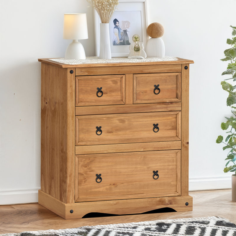 Bridewell 82cm W 4 - Drawer Chest of Drawers, Antique Wax