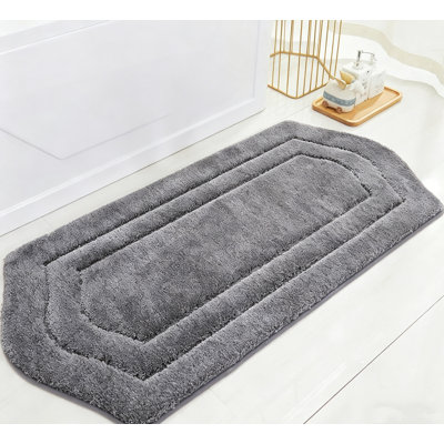 Tapis de bain en polyester doux pour la salle de bain