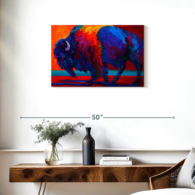 Abstract Bison, 20" H x 30" W