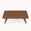 Table basse rectangulaire Petra en noyer massif - Table basse artisanale de style moderne du milieu du siècle, disponible en plusieurs dimensions.-987366267