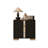 Black Bedside Cabinet With Metal Handles-183729008