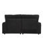 Canapé-lit modulaire avec causeuse 70,9 po - Combinaison libre avec rangement, 2 repose-pieds, 4 supports USB et 2 porte-gobelets, noir-1488482887