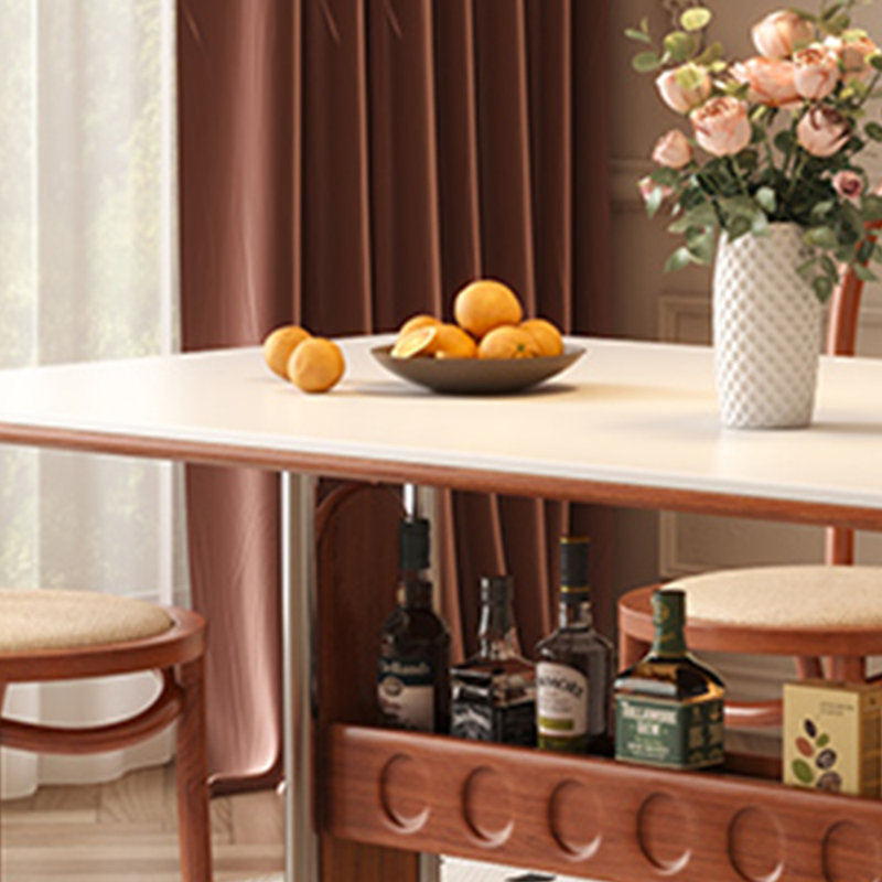 Table de salle à manger rectangulaire Sicilee, Blanc, H 29,5 po x L 70,8 po x l 31,4 po