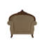 Fauteuil en velours beige / noyer de 49 po de large Dandre
