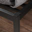 Queen Bed Frame, Black Headboard, Structure, Simple And Fast Assembly, Under - Storage Bed, Headboard, Finish, Metal Quick