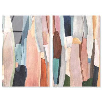 Ensemble « Glorious Lines » : impression sur acrylique, ensemble d'art abstrait moderne par Art Remedy, prêt à  accrocher, 10 x 15
