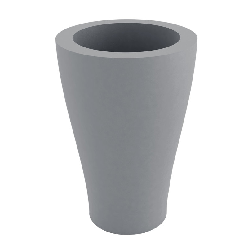 Curvada Resin Pot Planter, Steel, 26.75" H x 17.75" W x 17.75" D