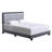 Pisa Velvet Upholstered Platform Bed Frame with Adjustable Headboard, Solid Wood Beam Support System, No Box Spring Required-2110187613-2110187601