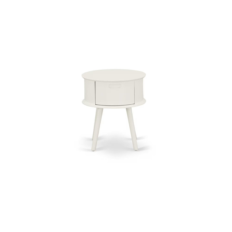 one pc Lovely Gordon Night Stands for bedrooms with Drawer, 1-Pack, White Finish, White
