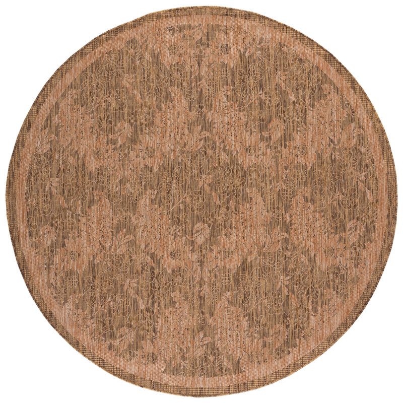 Davonia Performance Geometric Indoor/Outdoor Area Rug, Round 6'7"